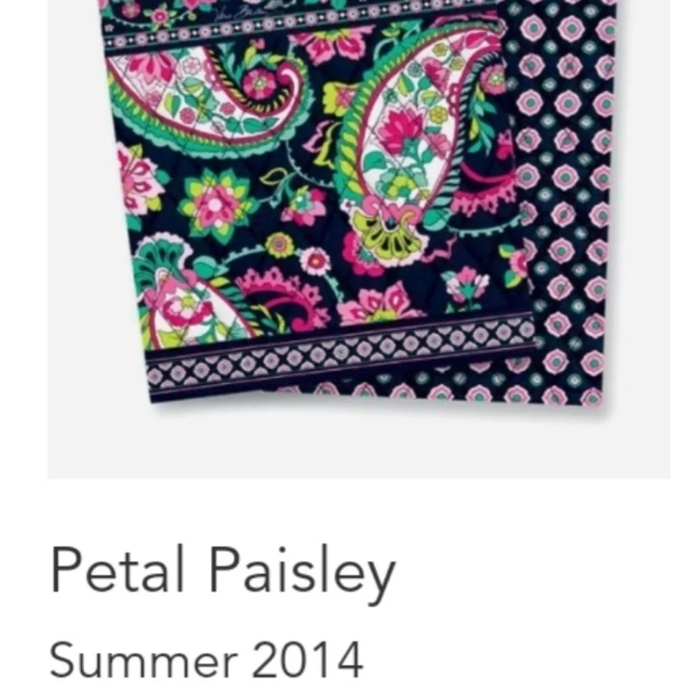 Vera Bradley Petal Paisley plastic coated makeup bag